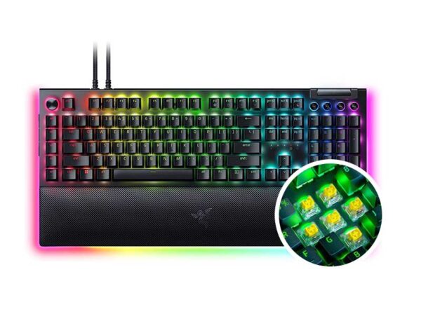 RZ03-04681800-R3M1 Razer-BlackWidow-V4-Pro---Mechanical-Gaming-Keyboard-(Green-Switch)-&-(Yellow-Switch)---US-Layout---FRML_D6