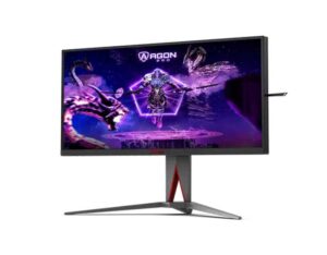 Left Corner View - AG275UXM AOC AGON AG275UXM 27 Inch FAST IPS UHD QD-Mini LED 1152 Zone 165Hz 1ms HDR1000 Adaptive Sync Gaming Monitor