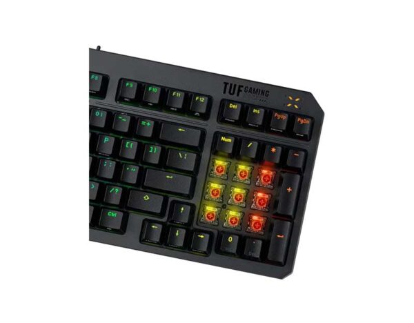 90MP0390-BKUA01 - ASUS TUF GAMING K3 Gen II Optical-Mechanical RGB Wired Gaming Keyboard - Red Switches