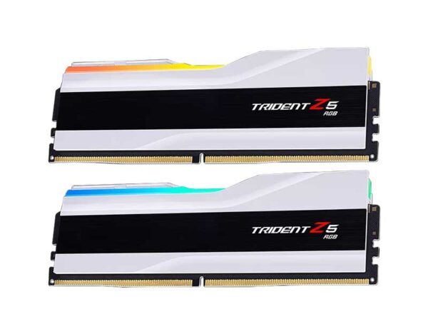 F5-7600J3848F24GX2-TZ5RW - G.Skill Trident Z5 RGB DDR5-7600 CL38-48-48-121 1.35V 48GB (2x24GB) Intel XMP RAM WHITE