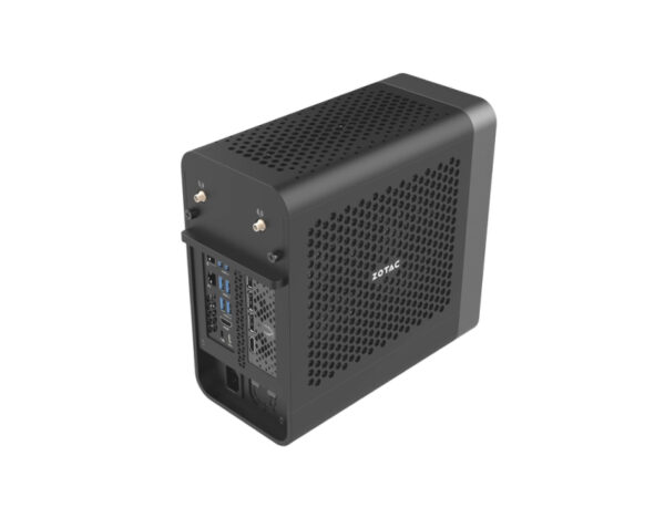 Back-right view of ZOTAC MAGNUS ONE ERP54060C Mini PC (64GB RAM, 2TB SSD) - Black