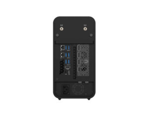 Rear view of ZOTAC MAGNUS ONE ERP54060C Mini PC (64GB RAM, 2TB SSD) - Black