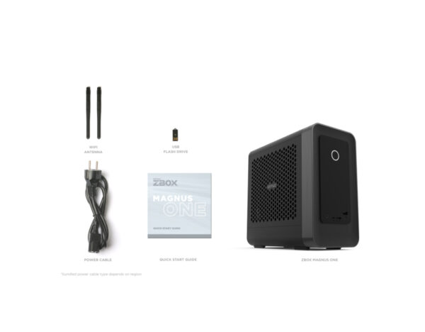 Contents inside the box of ZOTAC MAGNUS ONE ERP54060C Mini PC (64GB RAM, 2TB SSD)