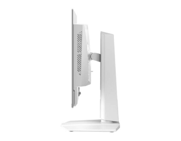 MSI MAG 272QPW white QD-OLED gaming monitor rear and stand