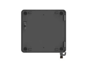 ASUS NUC 15 Pro Tall C5-210H Intel Graphics Wi-Fi 7 mini PC bottom view with rubber feet and mounting screw points.