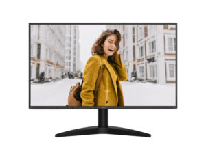AOC 25B36X 25 Inch Full HD IPS 144Hz monitor front view on stand for smooth gaming and daily productivity use.