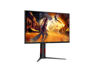AOC 25G4S 25 Inch Full HD Fast IPS 310Hz Gaming Monitor front left angle view showing slim bezels and stand.