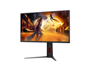 AOC 25G4S 25 Inch Full HD Fast IPS 310Hz Gaming Monitor front right angle view highlighting display and base.