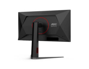 AOC 25G4S 25 Inch Full HD Fast IPS 310Hz Gaming Monitor rear right angle view showing ports area and stand arm.
