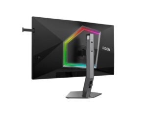 AOC AG276FK 27 Inch FHD Fast IPS 520Hz 0.3ms gaming monitor rear left angle view showing chassis design.