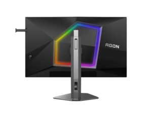 AOC AG276FK 27 Inch FHD Fast IPS 520Hz 0.3ms gaming monitor rear view showing back panel and stand mount.