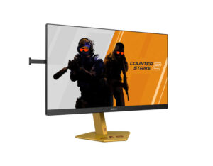 AOC AGON CS24A/P 24 Inch Full HD 610Hz CS Mode Fast TN CS2 gaming monitor, front left angle view.