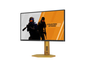 AOC CS25G 25 Inch Full HD 310Hz Fast IPS CS Mode gaming monitor front right angle view highlighting display and stand.