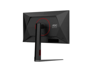 AOC Q25G4S 25 Inch QHD Fast IPS 320Hz gaming monitor rear right angle view showing rear housing and stand design.