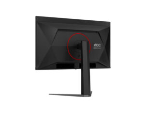 AOC Q27G4KD 27 Inch QHD QD-OLED 500Hz gaming monitor, rear left angle view.