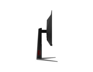 AOC Q27G4KD 27 Inch QHD QD-OLED 500Hz gaming monitor, side view.