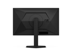 AOC Q27G4XY 27 Inch QHD 180Hz Fast VA Google Smart Gaming Monitor rear view showing back panel and stand mount.