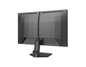 Philips Evnia 24M2N3200FQ 24-inch Full HD Fast IPS 200Hz gaming monitor rear right angle view with sturdy base.