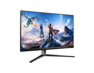 Philips Evnia 32M2N5800 32 Inch 4K UHD Fast IPS 160Hz dual mode gaming monitor, front left angle view with slim bezels.