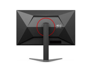 AOC Q27G4/D 27 Inch Quad HD Fast IPS 200Hz Gaming Monitor - Rear View. Rear design with centered stand mount detail.