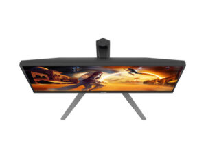 AOC Q27G4/D 27 Inch Quad HD Fast IPS 200Hz Gaming Monitor - Top View. Top profile and stand legs view.
