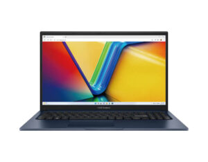 Front view of ASUS Vivobook 15 X1504MA-BQ119W with the display open and keyboard visible.