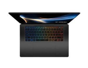 MSI Stealth 16 AI+ B3WF-023SG Gaming Laptop Intel Core Ultra 9 386H RTX 5060 16″ QHD+ OLED Copilot+ PC Top View