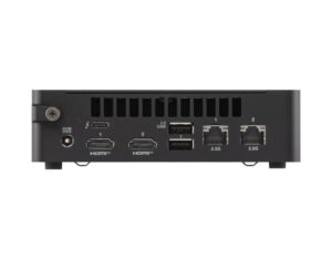 ASUS NUC 16 C3-304 Mini PC rear ports close-up showing compact I/O panel