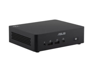 ASUS NUC 16 C5-320 Mini PC front-left side vent angle view showing airflow panel