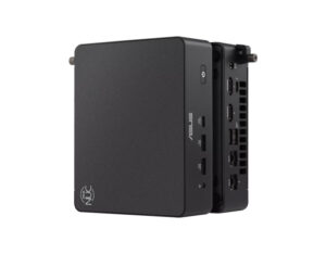 ASUS NUC 16 C5-320 Mini PC vertical stand side view showing upright placement