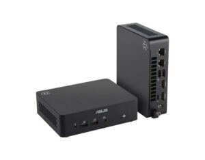 ASUS NUC 16 C7-350 Mini PC dual orientation view showing horizontal and vertical placement