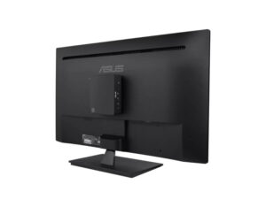 ASUS NUC 16 C7-350 Mini PC monitor VESA mount lifestyle view showing behind-display setup