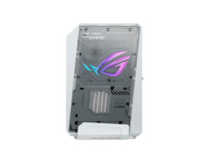 ASUS ROG NUC 16 Gaming Mini PC straight front panel view showing RGB-style ROG lighting detail