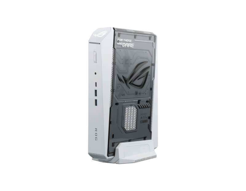 asus-rog-nuc-16-u9-290hx-rtx5070ti-front-panel-straight ASUS ROG NUC 16 Gaming Mini PC straight front panel view showing clean compact design