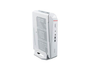 ASUS ROG NUC 16 Gaming Mini PC side vent front angle view showing compact cooling panel