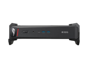 ASUS ROG NUC 16 Gaming Mini PC front horizontal view showing sleek compact black design