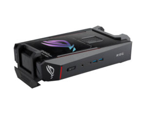 ASUS ROG NUC 16 Gaming Mini PC front-left top view showing compact desktop design