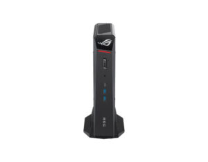 ASUS ROG NUC 16 Gaming Mini PC front ports vertical view showing front I/O layout