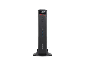ASUS ROG NUC 16 Gaming Mini PC front vertical view showing upright compact design