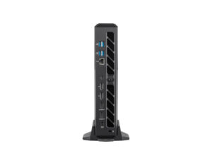 ASUS ROG NUC 16 Gaming Mini PC rear ports vertical view showing compact rear connectivity